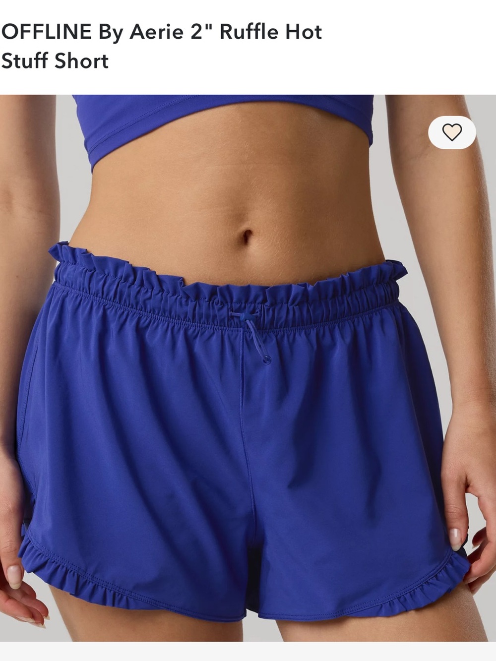 Aerie Offline Ruffle Hot Stuff Short XXS